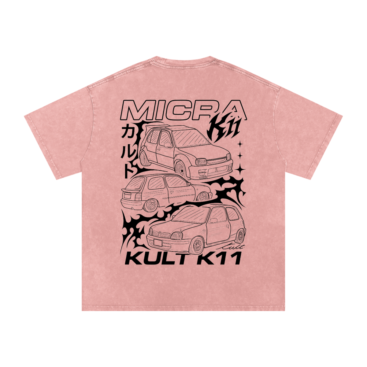 KULT MICRA STONE WASHED TEE COLOURED