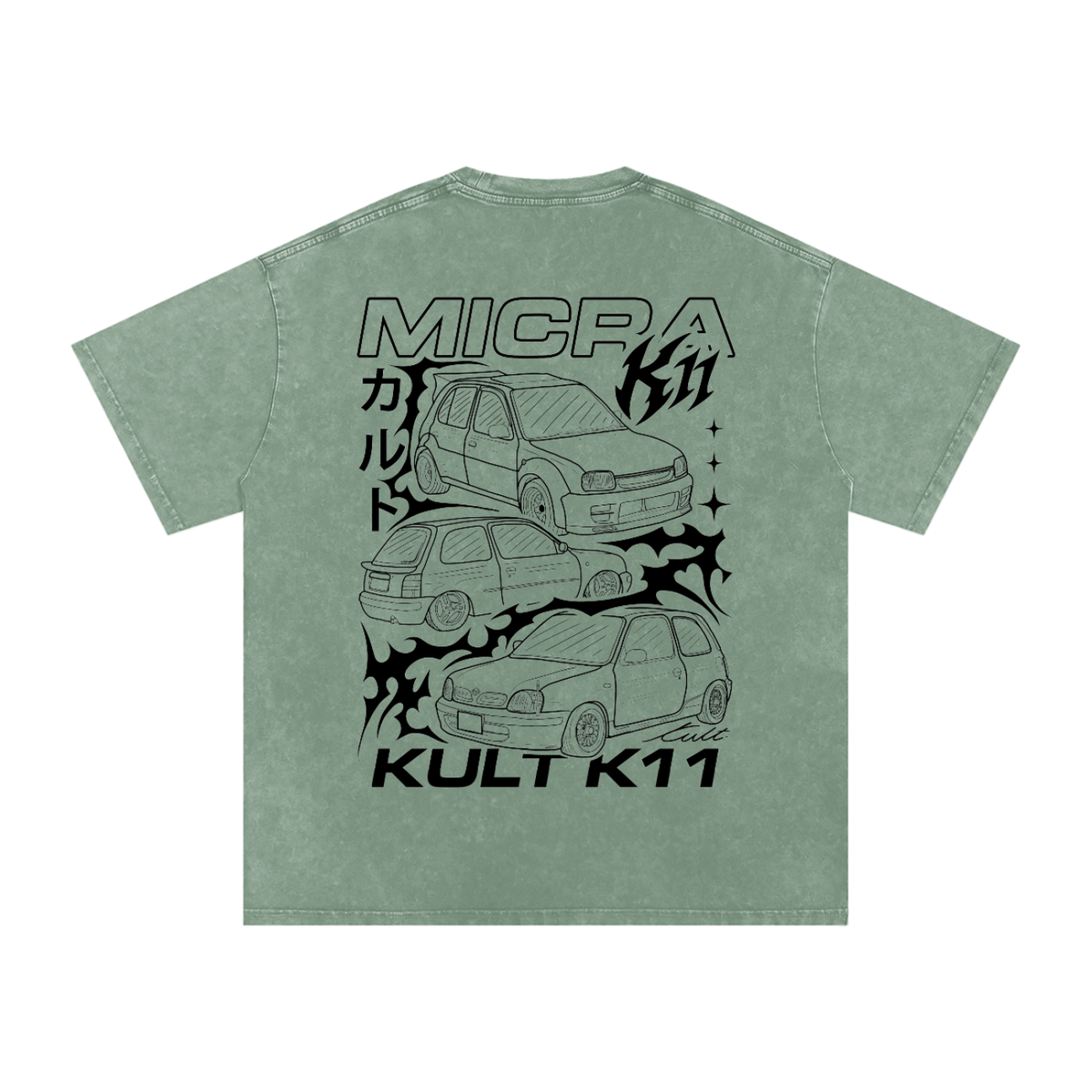 KULT MICRA STONE WASHED TEE COLOURED