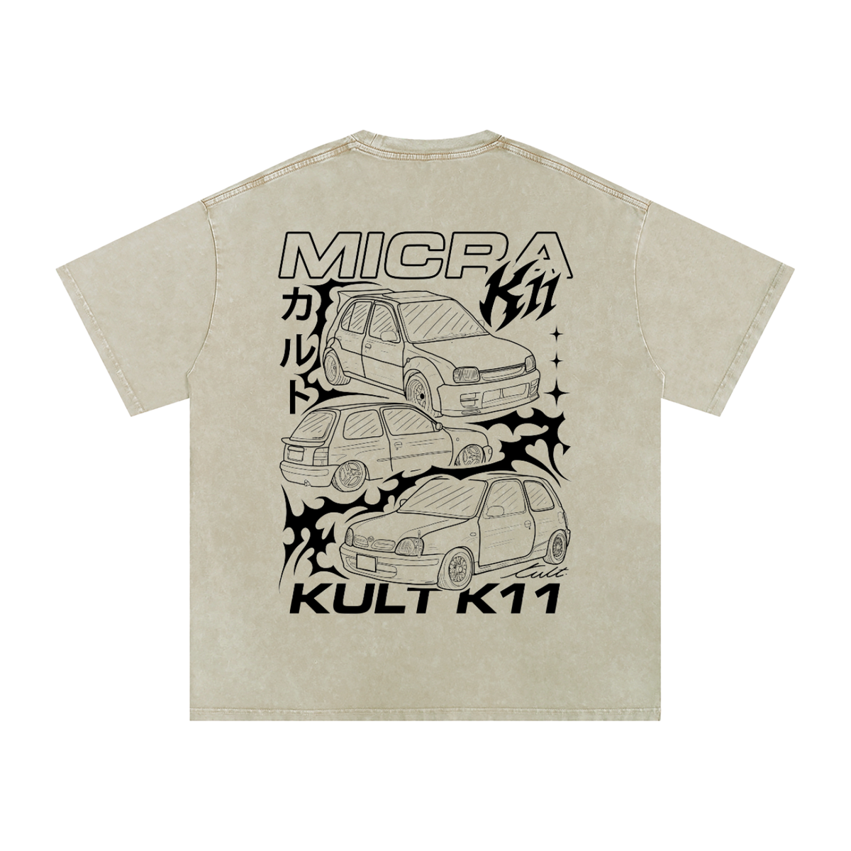 KULT MICRA STONE WASHED TEE COLOURED