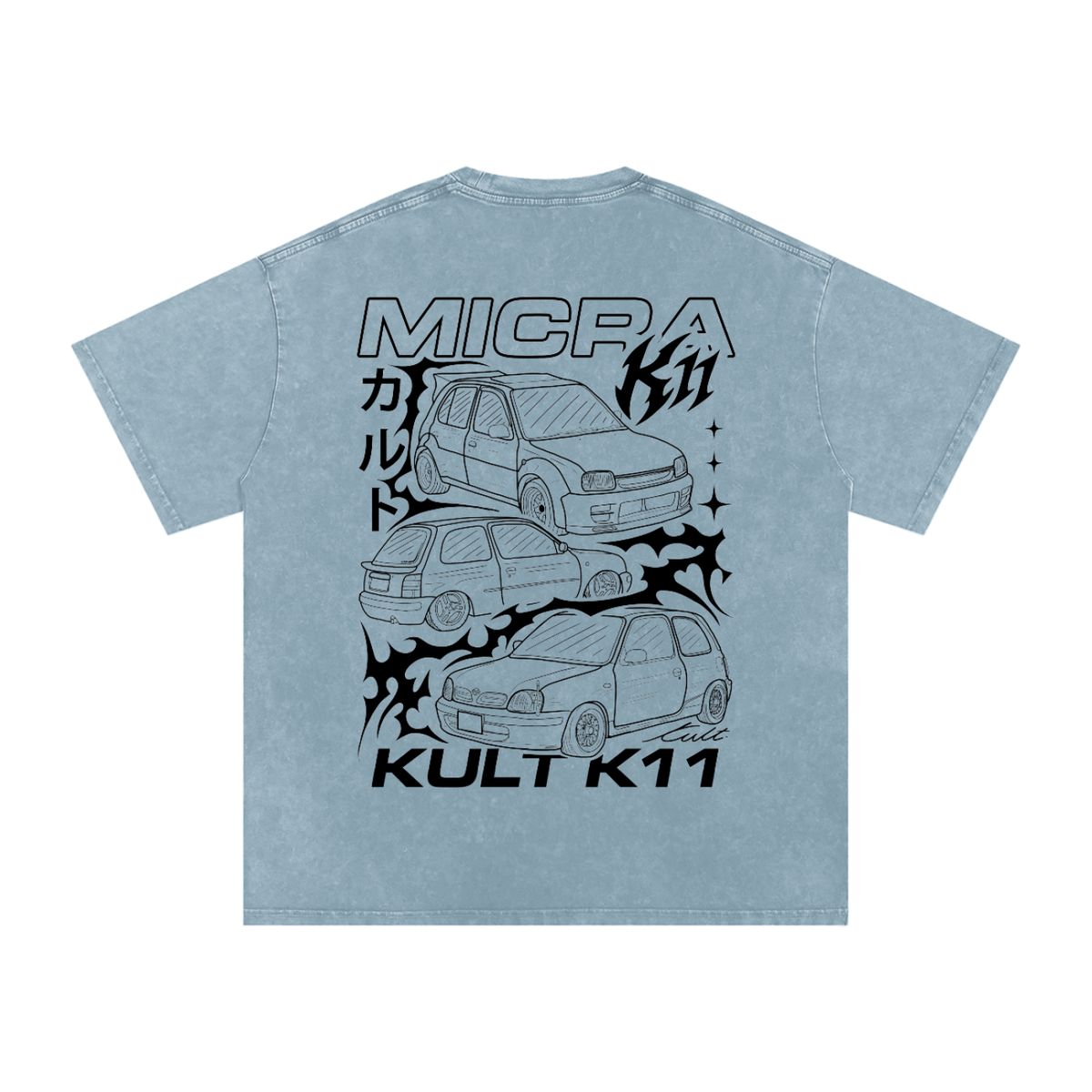 KULT MICRA STONE WASHED TEE COLOURED