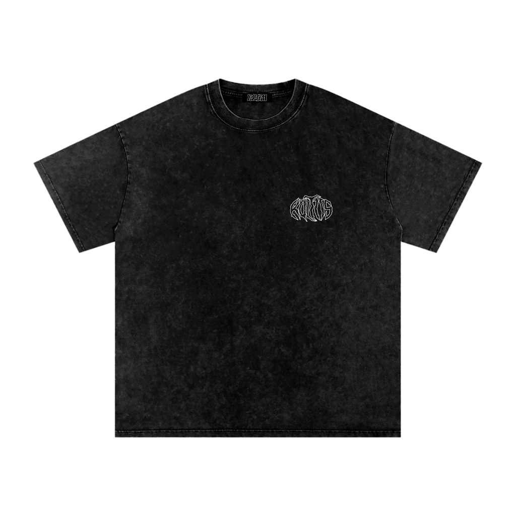 KULT MICRA STONE WASHED TEE BLACK