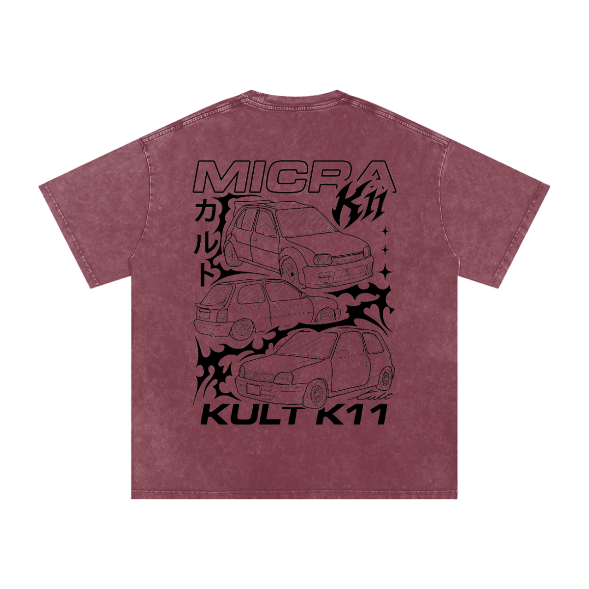 KULT MICRA STONE WASHED TEE COLOURED